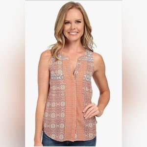 Sanctuary Collage Craft Button Up Tank, VGUC, Size L